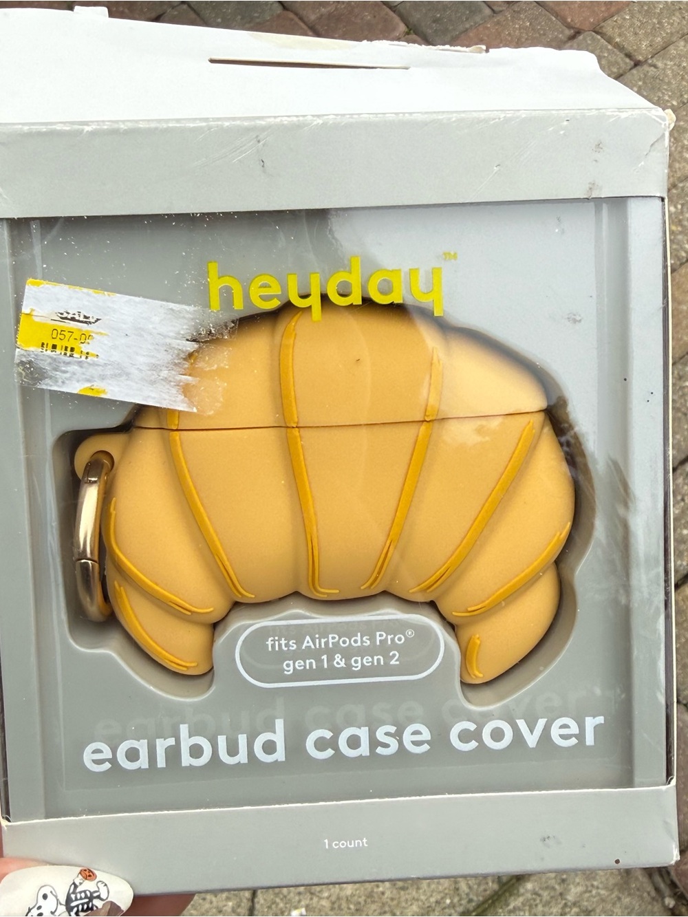 heyday Croissant Earbud Case Cover in Mustard
